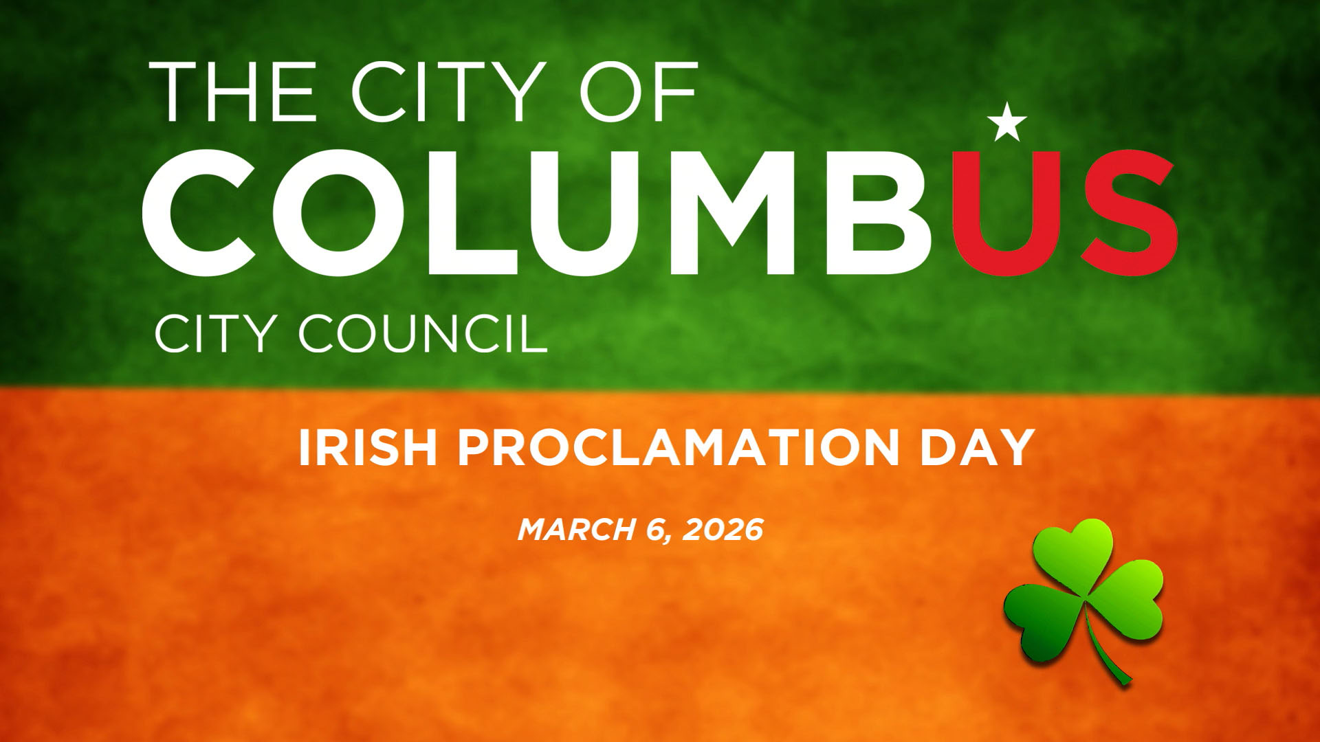 Columbus City Council Irish Proclamation Day