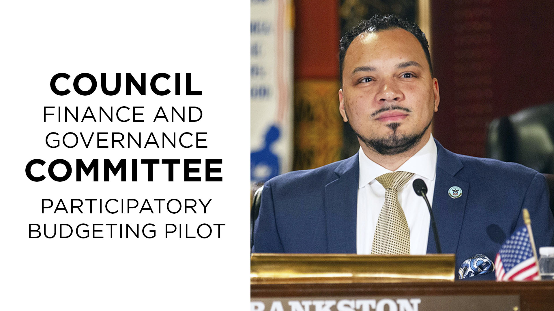 Council Finance and Governance Committee: Participatory Budgeting Pilot.