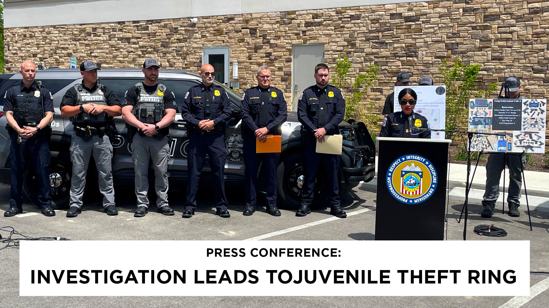 Press Conference: Investigation Leads To Juvenile Theft Ring