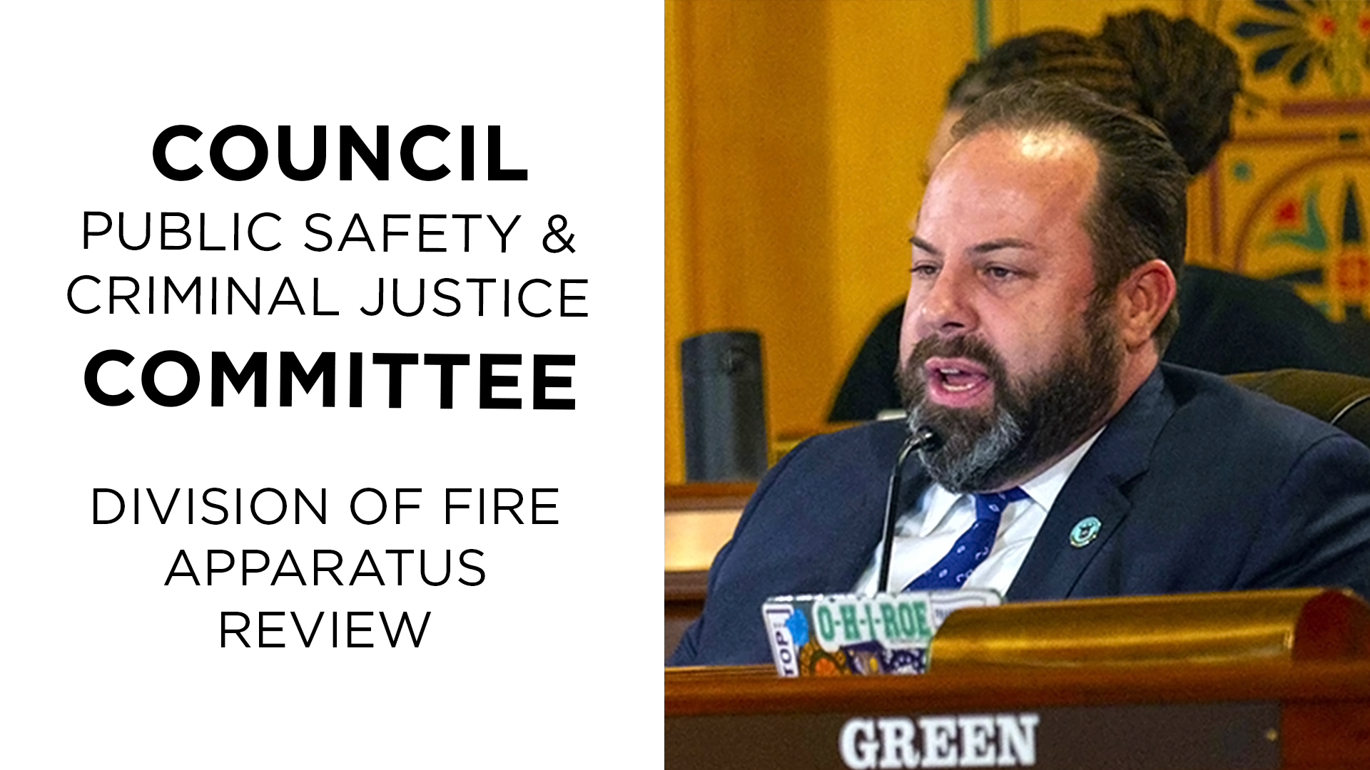 Council Public Safety and Criminal Justice Committee: Division of Fire Apparatus Review