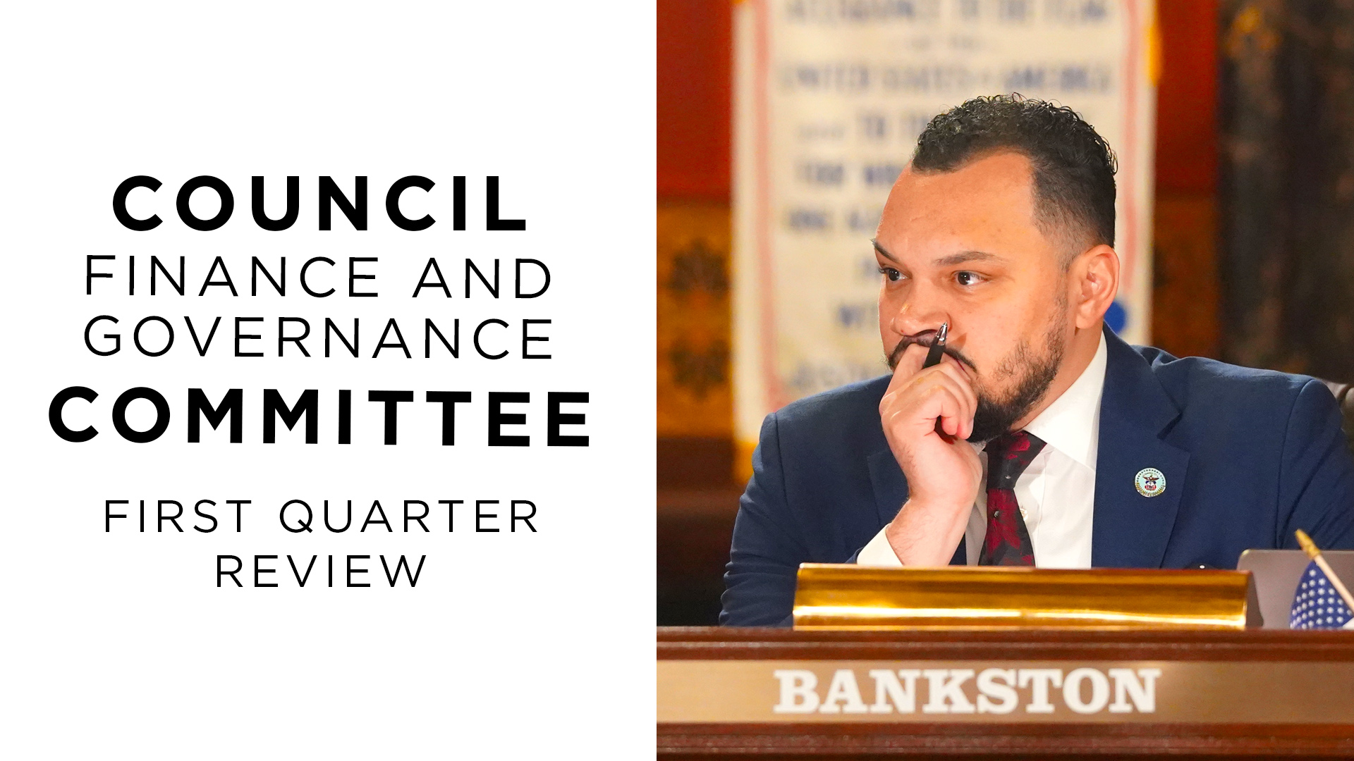 Council Finance and Governance Committee: First Quarter Review