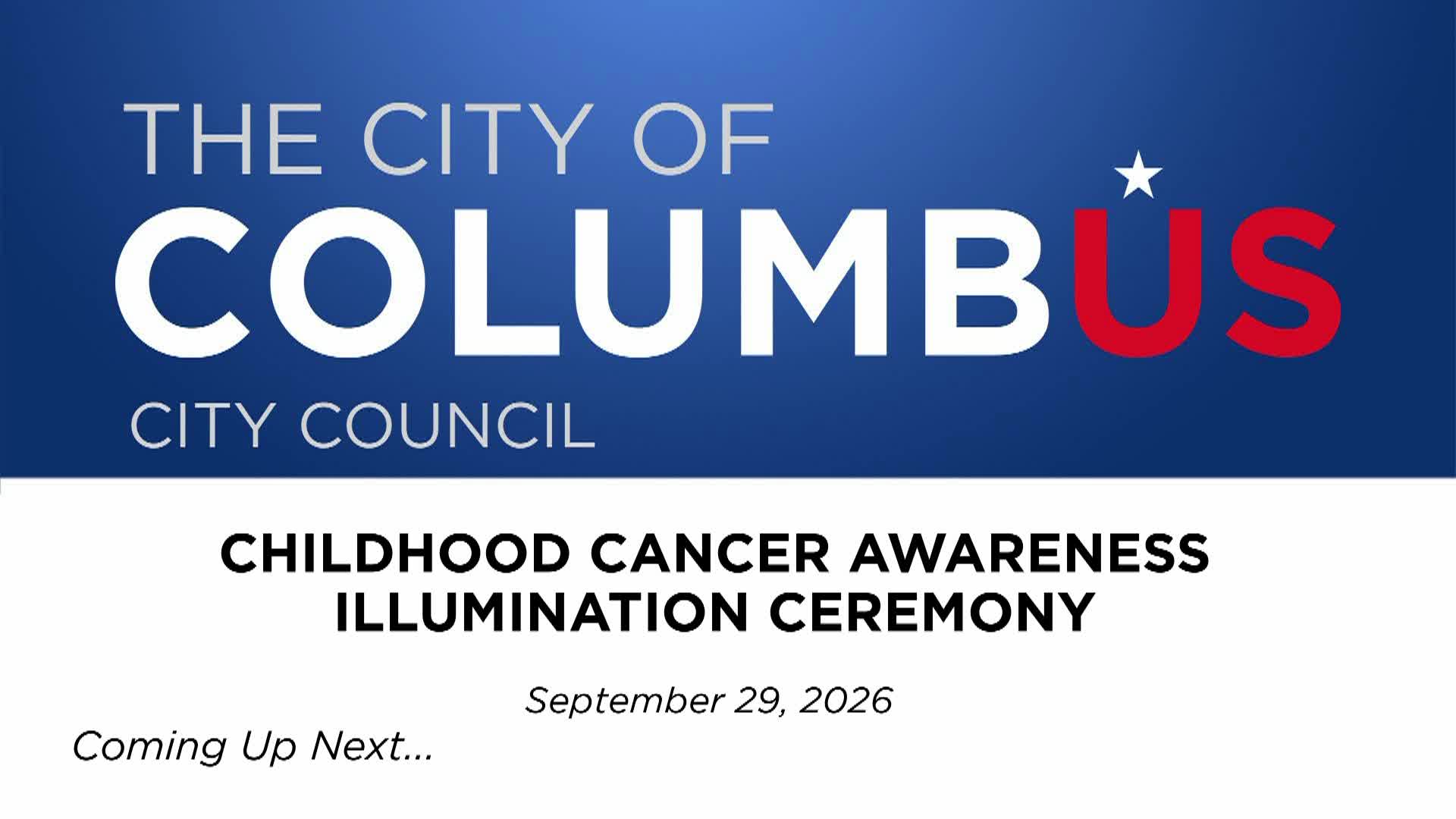 Childhood Cancer Awareness Month Illumination 9/29/26