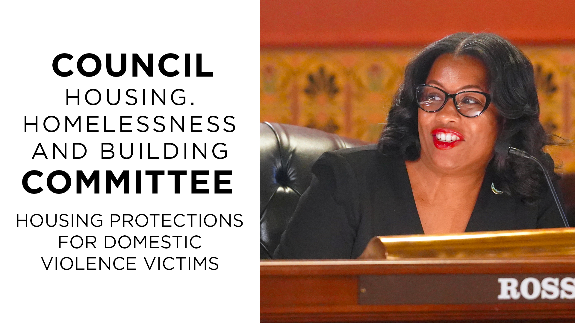 Council Housing, Homelessness & Building Cmte.: Housing Protections for Domestic Violence Victims