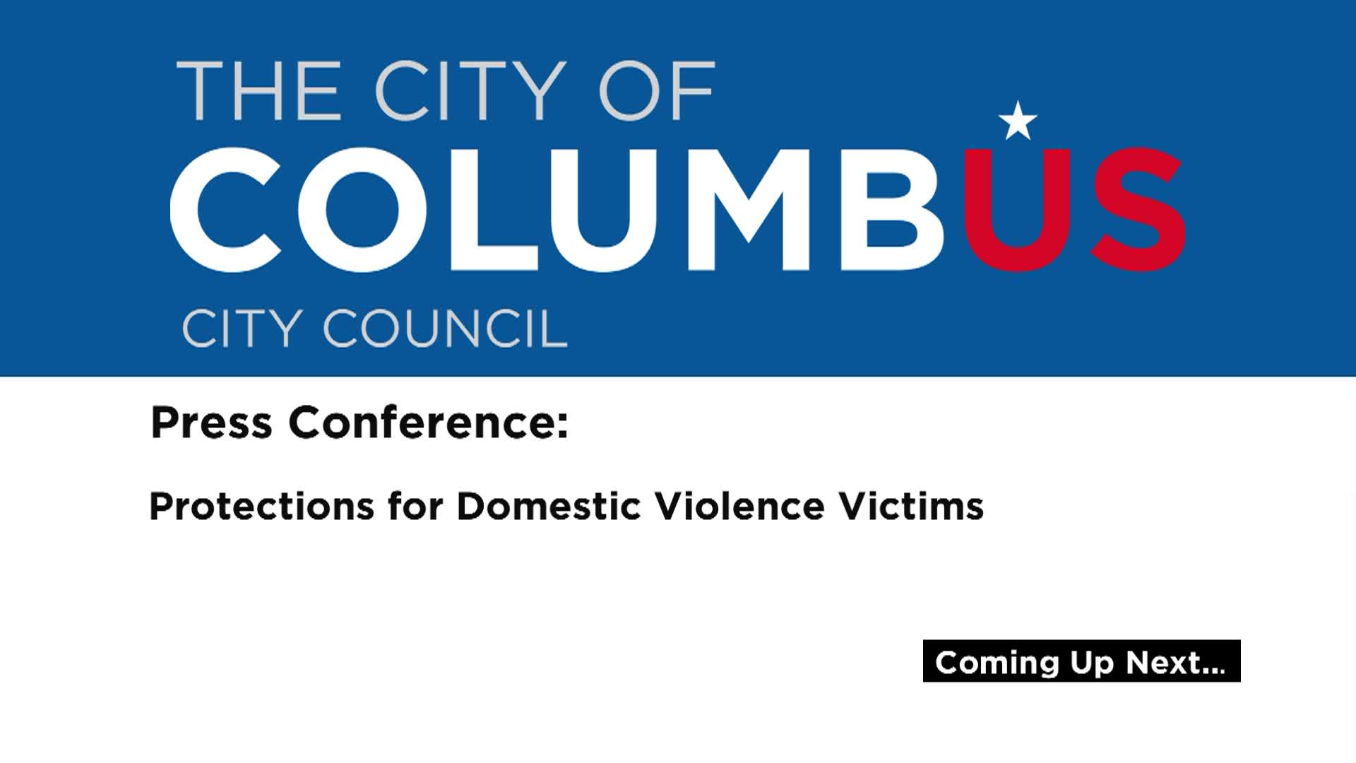 Council Press Conference.:  Domestic Violence Victims Housing Protections