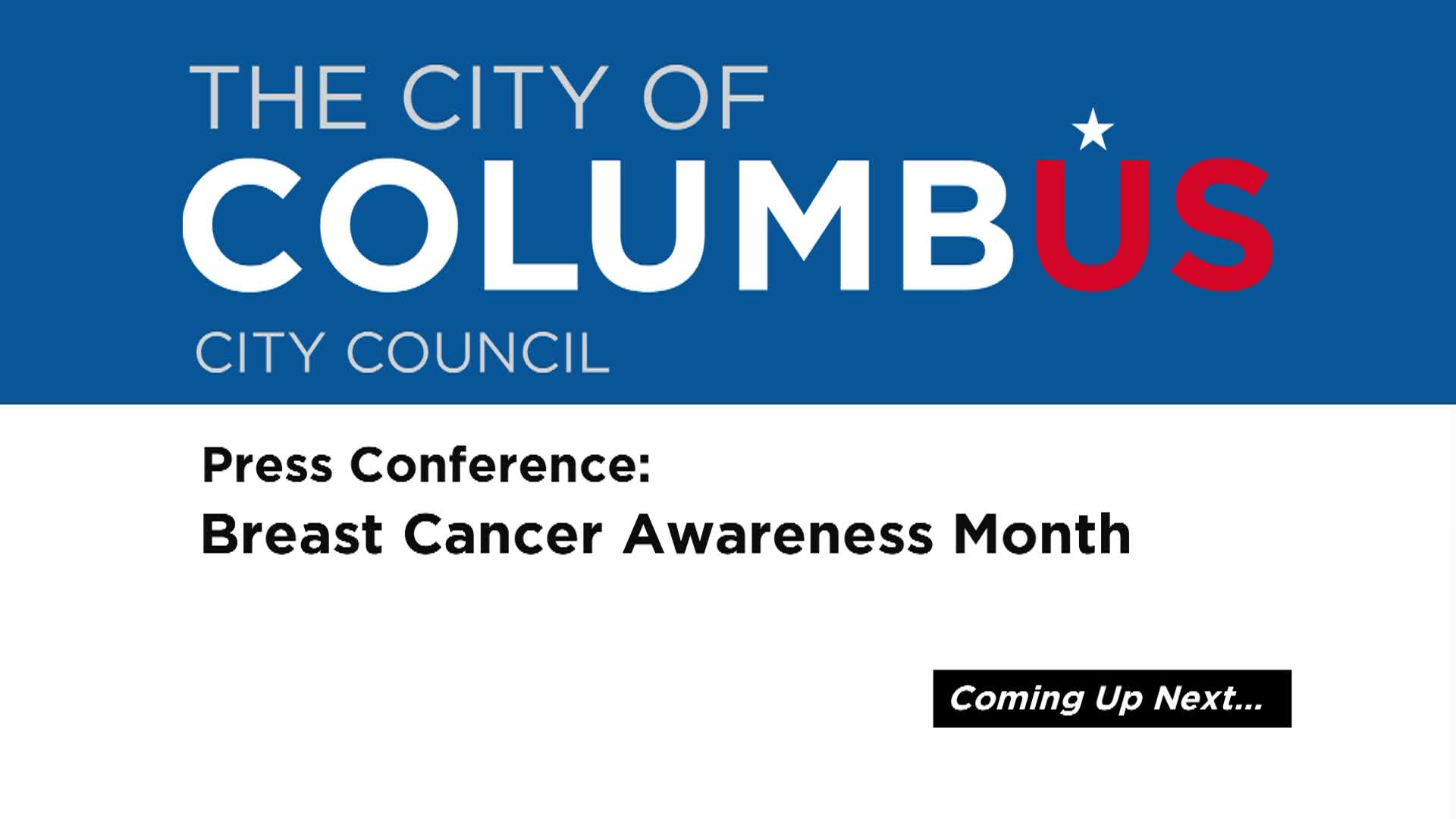 Council Press Conference: Breast Cancer Awareness Month Recognition